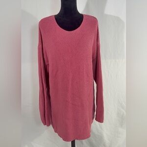 Cherokee USA Dusty Rose Cotton‎ Knit Tunic/Dress Sweater Dress Medium